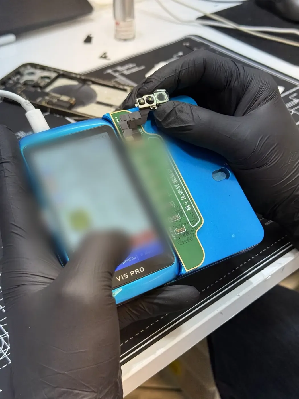 Diagnóstico de módulo de biometria facial em equipamento especializado